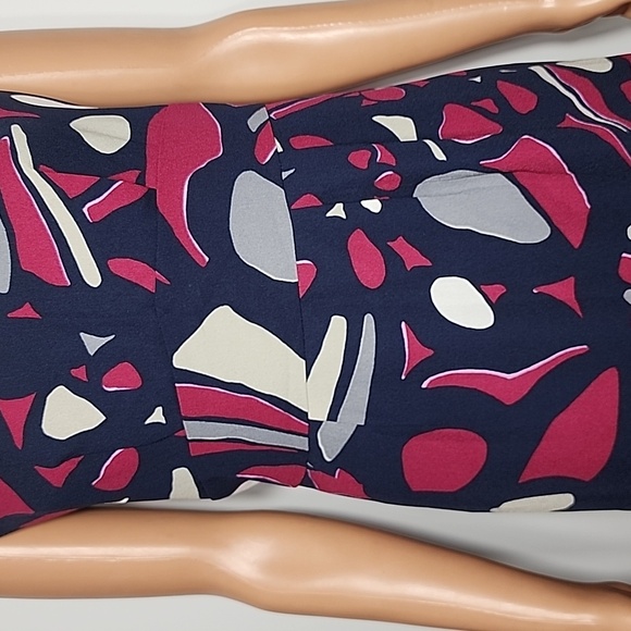 George Mark Eisen  Knee Length Dress Womens Size 16 Multicolored Abstract Casual - Picture 4 of 9